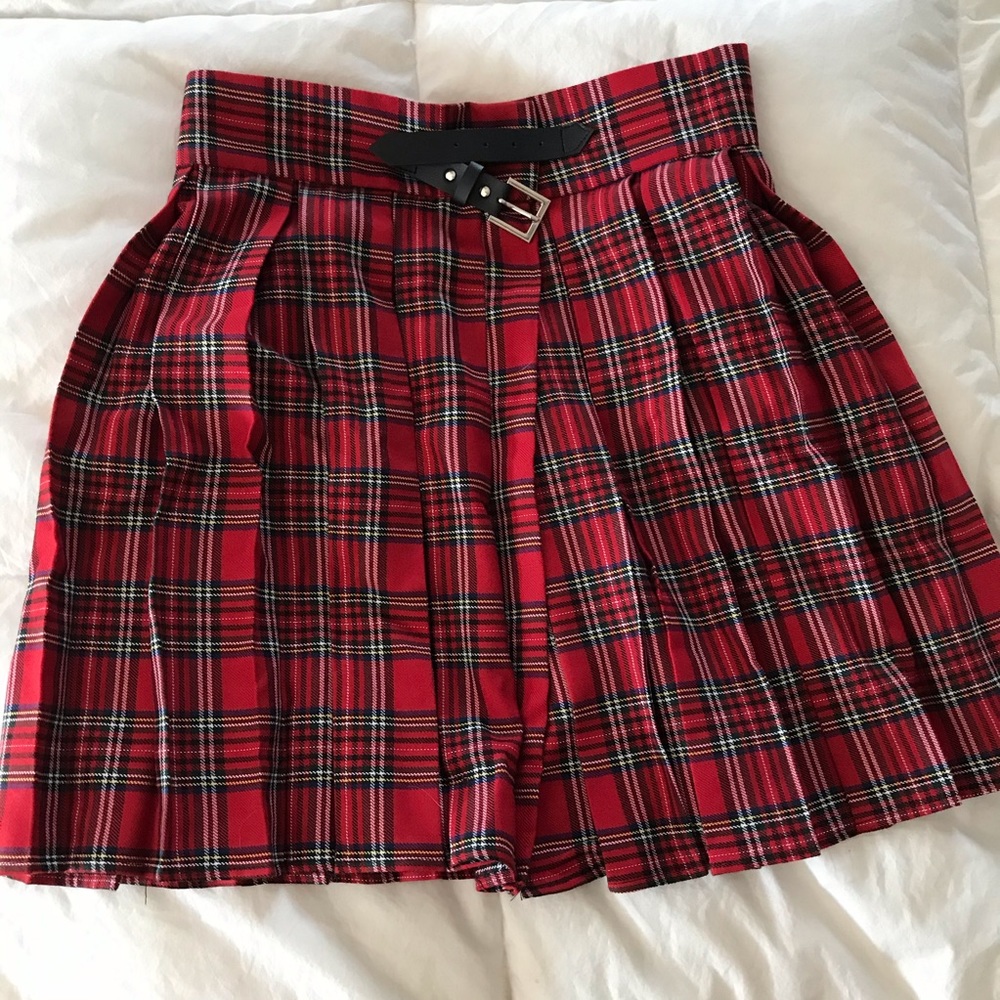 Deandri red plaid Nancy skirt